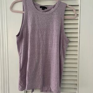 Lavender Sleeveless Tie Back Tank Top